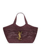 Saint Laurent Medium Icare Tote Bag raffia, imported from the UK