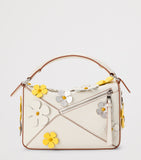 LOEWE Puzzle bag small daisy-embellished - British product