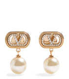 Valentino Garavani Crystal Ovalette Logo Earrings - British product
