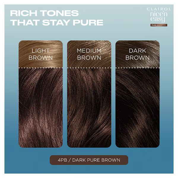 Clairol Nice'n Easy Deep Mocha Brown Hair Dye - British product