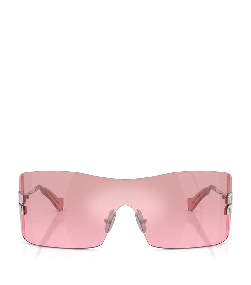 Miu Miu rimless shield sunglasses (British brand)