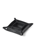 Aspinal Of London medium grained leather tidy tray 13cm x 13cm - British product