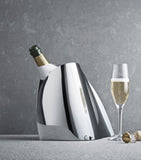 Georg Jensen stainless steel champagne cooler, UK version