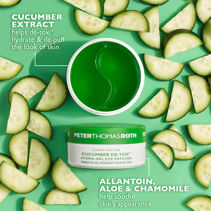 Peter Thomas Roth Cucumber De-Tox Hydra-Gel eye patches 60 Pads, UK version