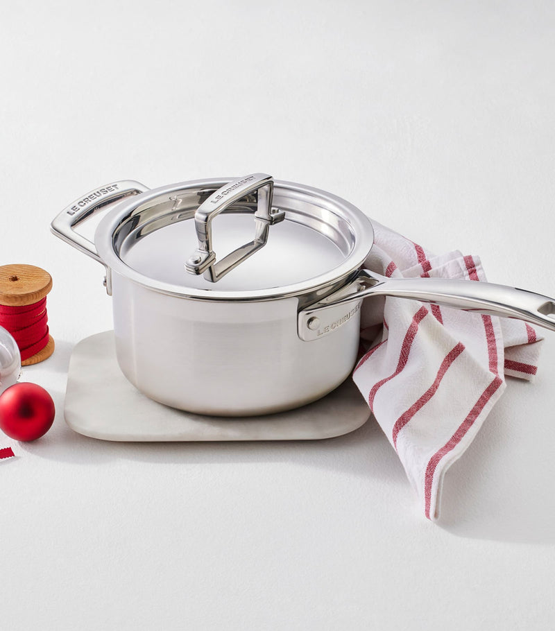 Le Creuset 3-ply stainless steel saucepan 14cm (British brand)