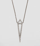 Eva Fehren blackened white gold and diamond dagger necklace - British product