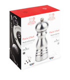 Peugeot Paris Chef stainless steel salt and pepper mill set 18cm, imported from the UK