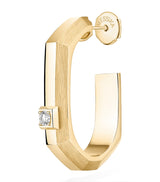 Harrods Messika Modernist Small Yellow Gold and Diamond Single Hoop Earring (0.03ct)- Buy online at McGrocer