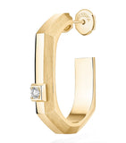 Messika Modernist small yellow gold diamond hoop earring 0.03ct - British product