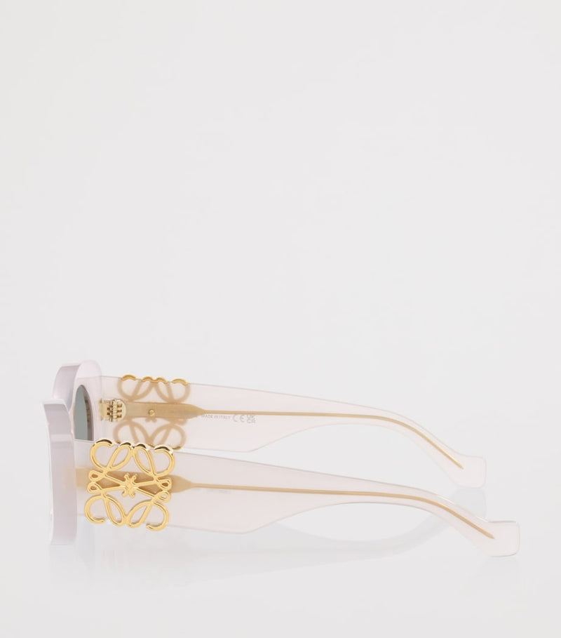 LOEWE Anagram oval sunglasses with bevelled acetate frames, UK version
