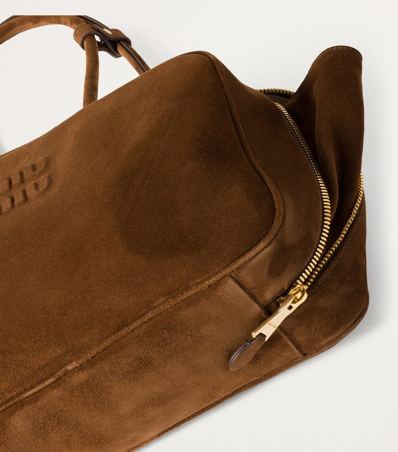 Miu Miu suede Beau top-handle bag in goat skin - British product