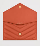 Saint Laurent Cassandre flap card holder H8cm, imported from the UK