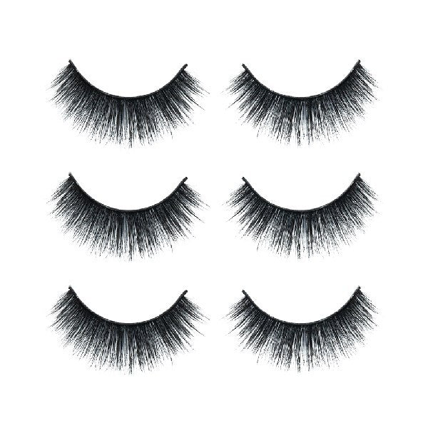 Invogue Multipack False Eyelashes 3 pairs, imported from the UK
