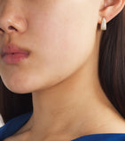Jennifer Meyer mini diamond teardrop huggie earrings yellow gold (British brand)