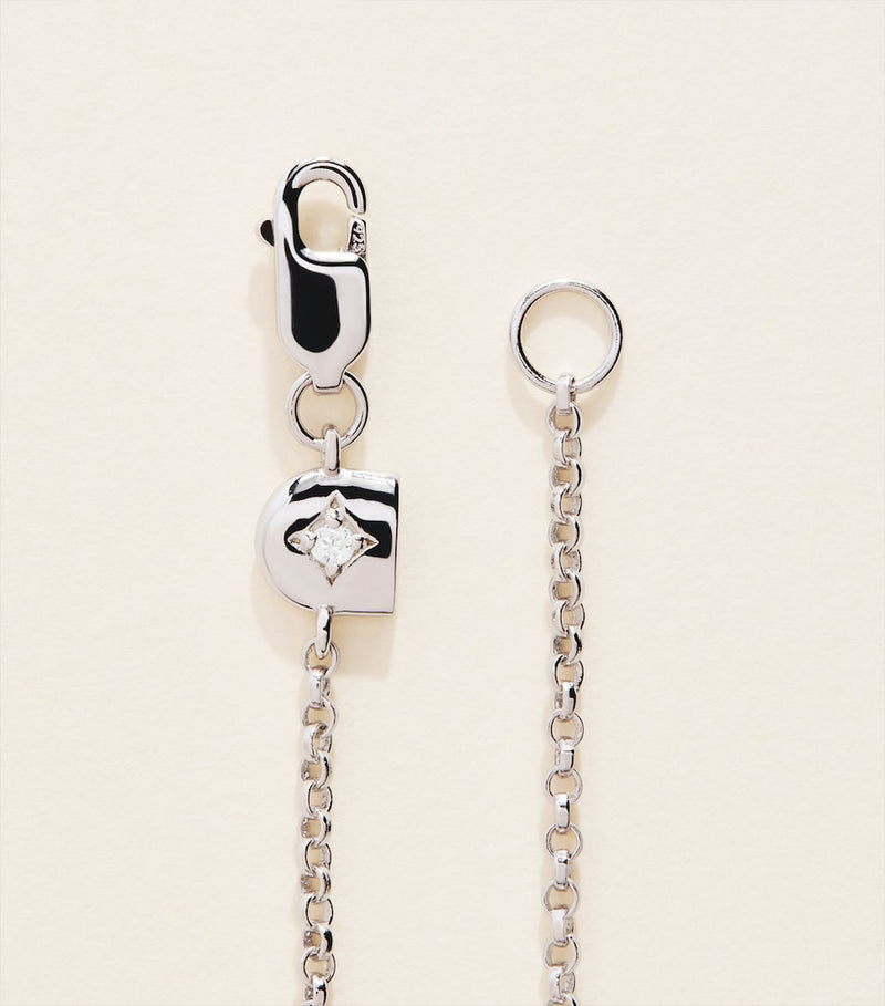 Astrid & Miyu recycled sterling silver heart bracelet, imported from the UK