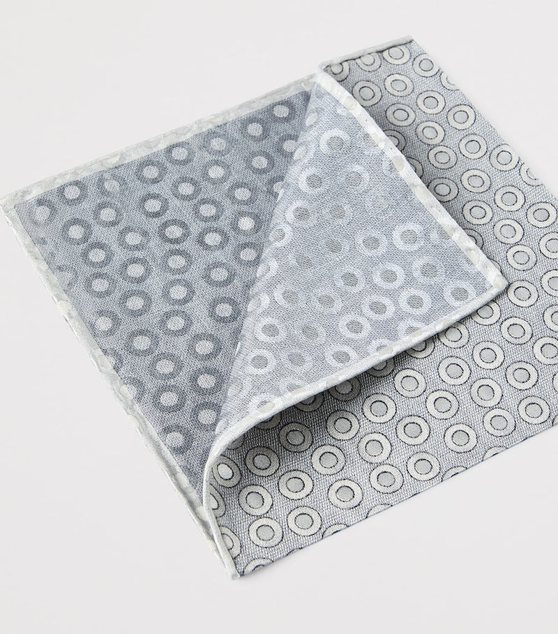 Brunello Cucinelli silk jacquard polka-dot pocket square 35cm (British brand)