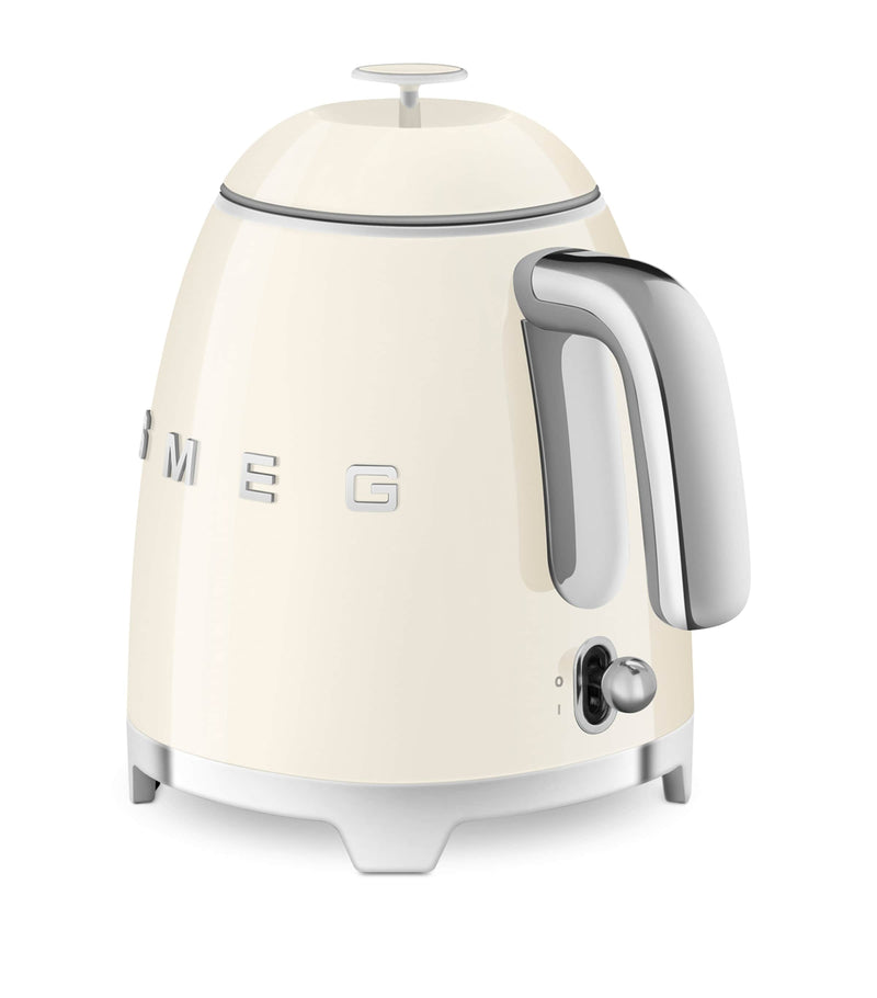 Smeg mini retro kettle with stainless steel handle and base (British brand)
