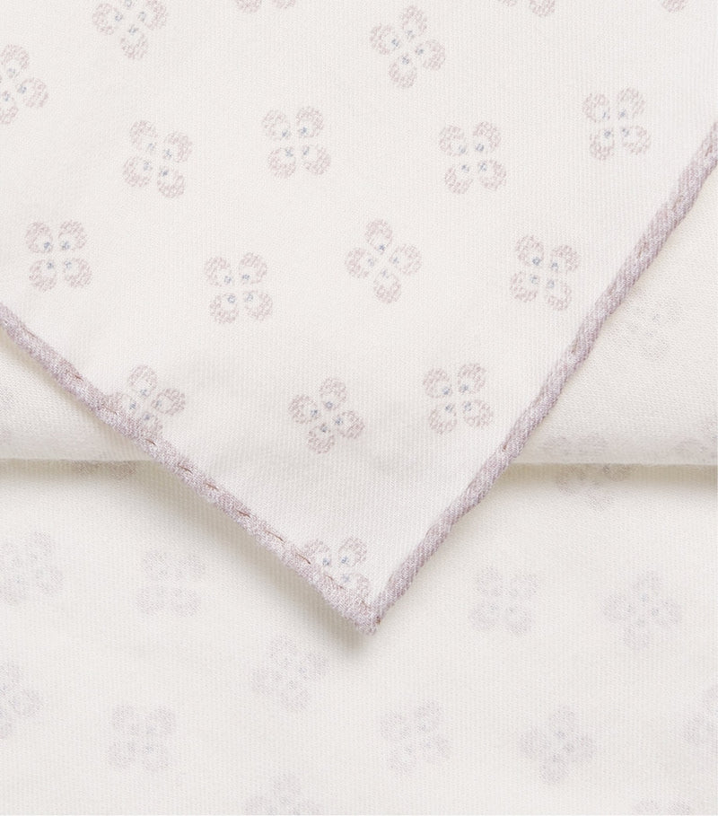 Eleventy cotton-wool pocket square geometric pattern - British product