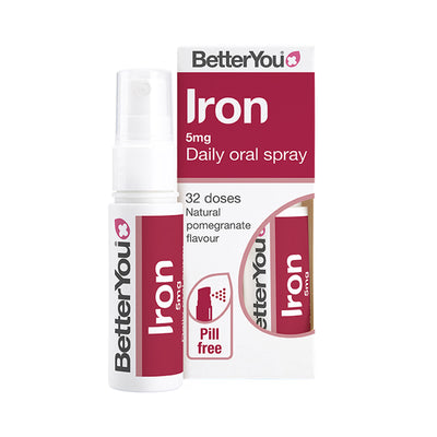 Holland & Barrett Better You Iron Spray Pomegranate Flavour Food Supplement 25ml- Buy online at McGrocer