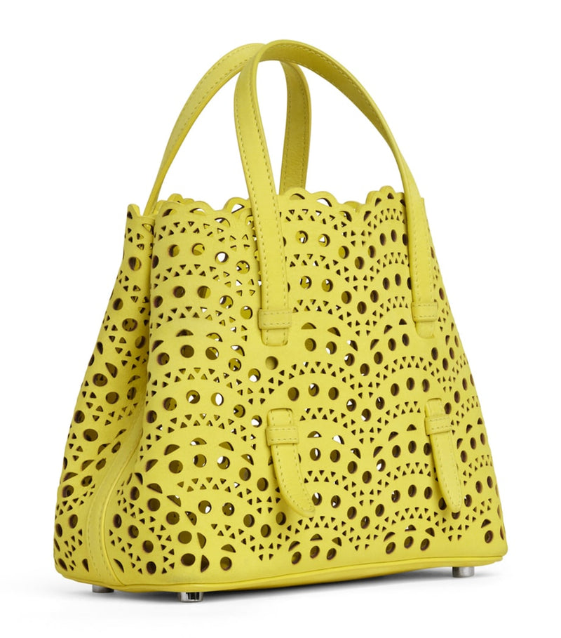 Alaïa Le Mina tote bag nubuck leather, imported from the UK