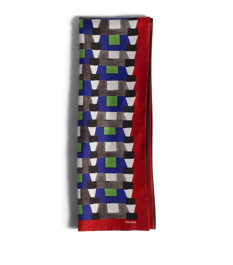 Miu Miu silk printed scarf 137cm - British product