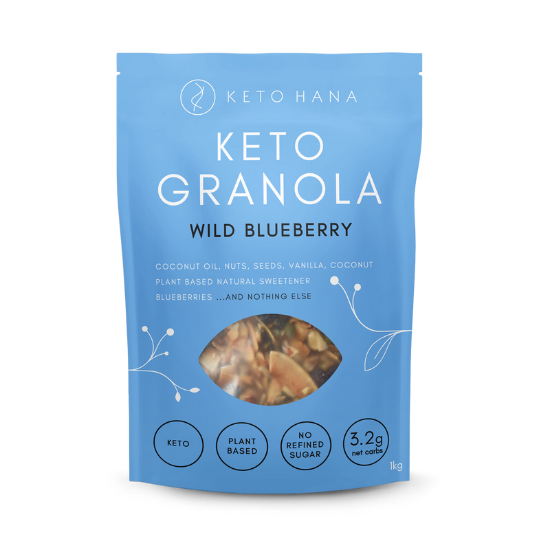 Keto Hana wild blueberry granola 1kg (British brand)