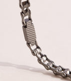 Tateossian Bici chain bracelet brushed stainless steel (British brand)