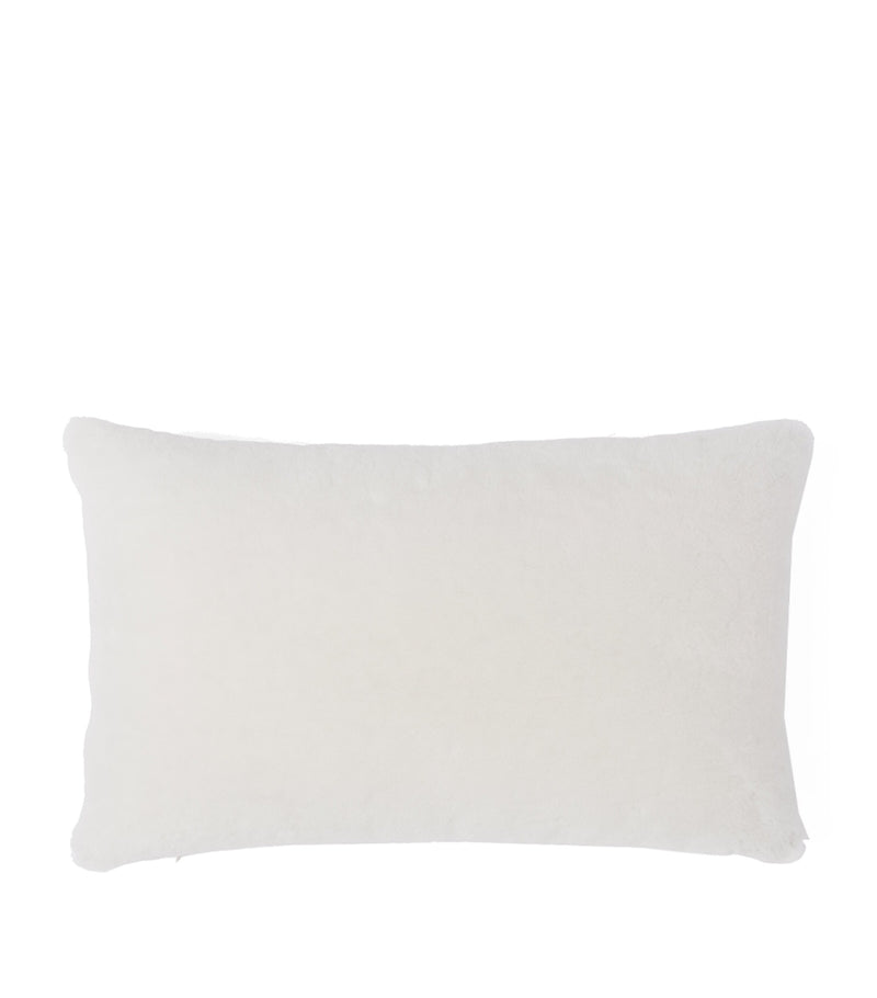 Prada Sheepskin Logo Pillow 50cm x 30cm, imported from the UK