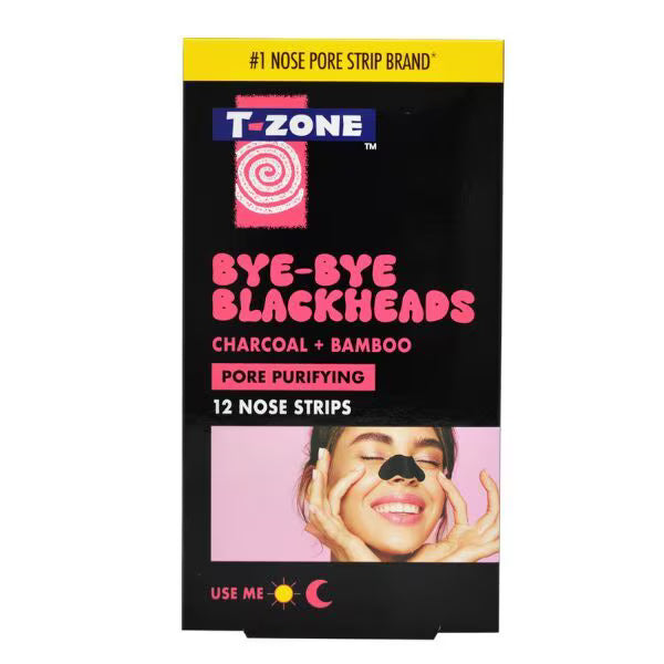 T-Zone charcoal bamboo nose pore strips 12s (British brand)
