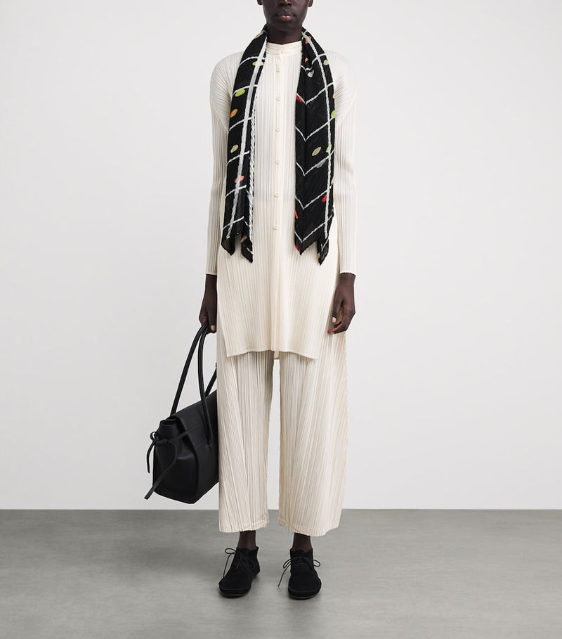 Pleats Please Issey Miyake crossing dots scarf 146x44cm, UK version