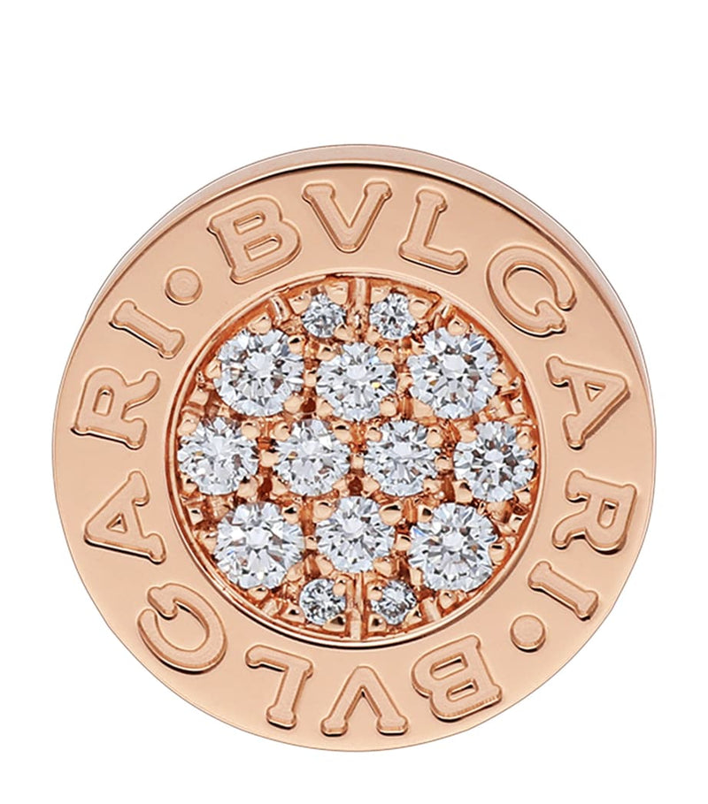 Bvlgari rose gold diamond single stud earring (British brand)