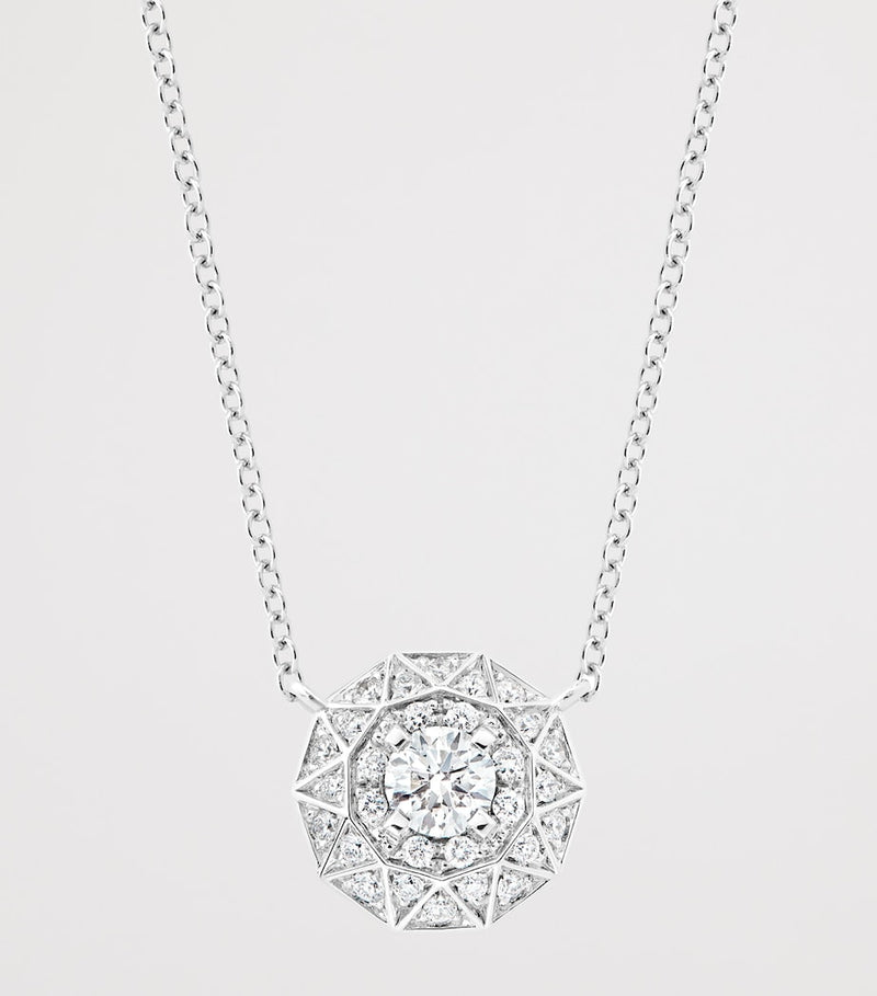 Boucheron white gold diamond Etoile de Paris necklace (British brand)