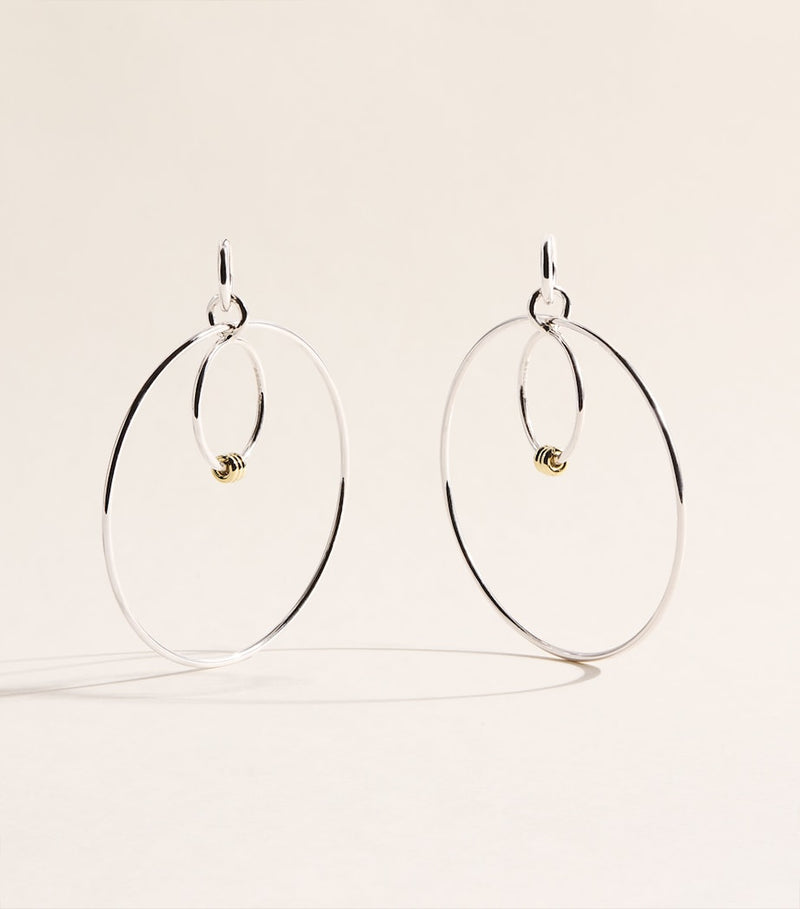 Spinelli Kilcollin Echo hoop earrings sterling silver gold, imported from the UK