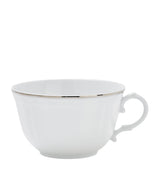 Harrods Fine Porcelain Teacup with Platinum Trim and Antico Doccia Silhouette, 240ml- Buy online at McGrocer