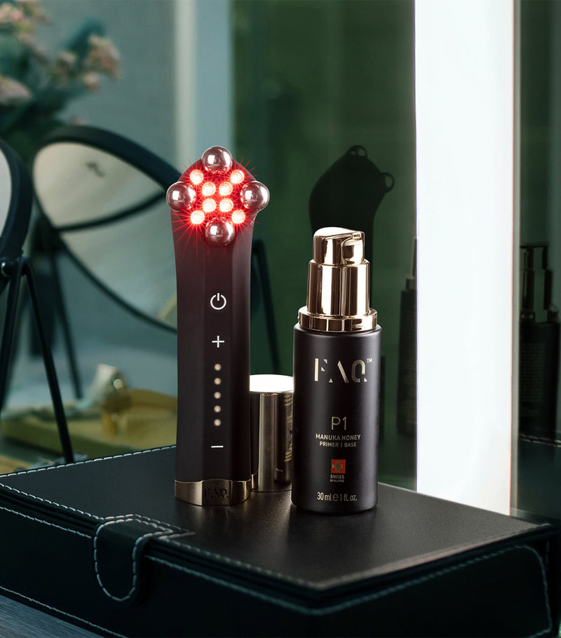 FAQ 402 Dual Microcurrent Red LED Toning Device - British product