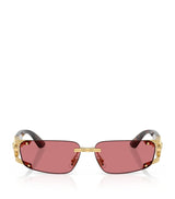 Harrods Versace Metal VE2291 Rectangle Sunglasses- Buy online at McGrocer