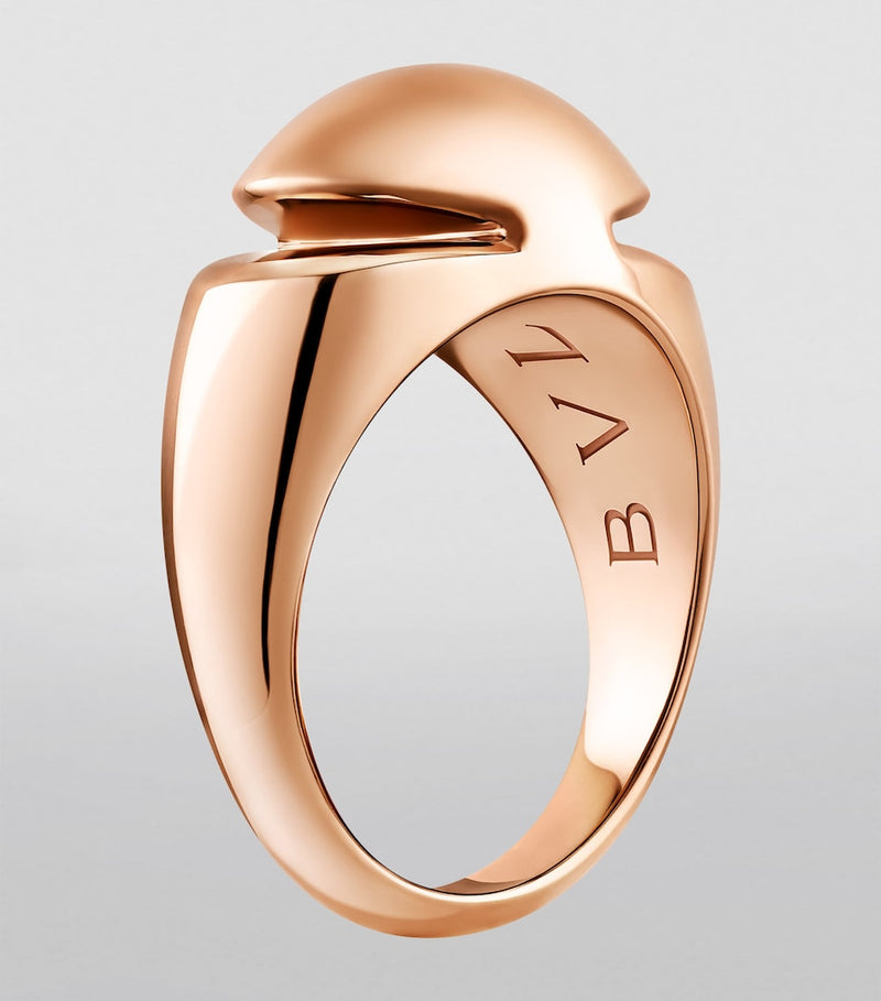 Bvlgari rose gold cabochon ring, UK version