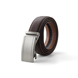 Livingandhome brown automatic buckle leather belt 135cm, UK version