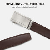 Livingandhome brown automatic buckle leather belt 135cm, UK version