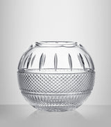 Irish Lace Rose Bowl with Hand-Cut Crystal Design 20cm