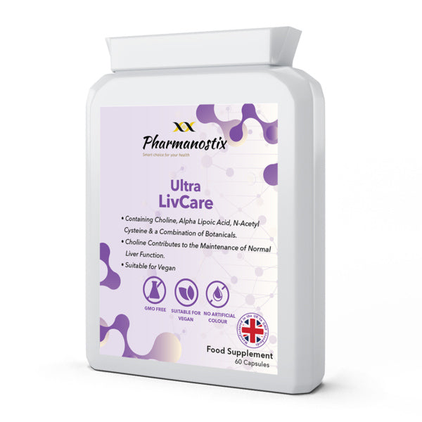 Pharmanostix Ultra LivCare vegan capsules 60 count, UK version