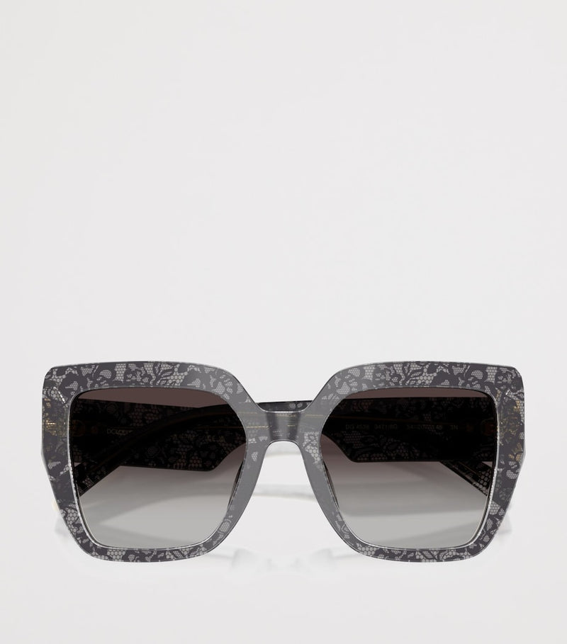 Dolce&Gabbana lace print square sunglasses, UK version