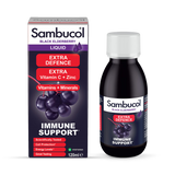 Holland & Barrett Sambucol Extra Defence Black Elderberry Liquid Supplement 120ml- Buy online at McGrocer