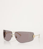 Jimmy Choo crystal embellished wire-frame sunglasses - British product