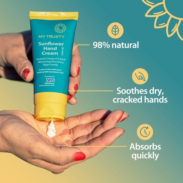 My Trusty Sunflower Hand Cream 100ml, imported from the UK