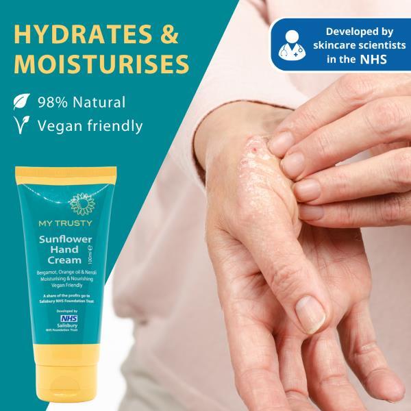 My Trusty Sunflower Hand Cream 100ml, imported from the UK