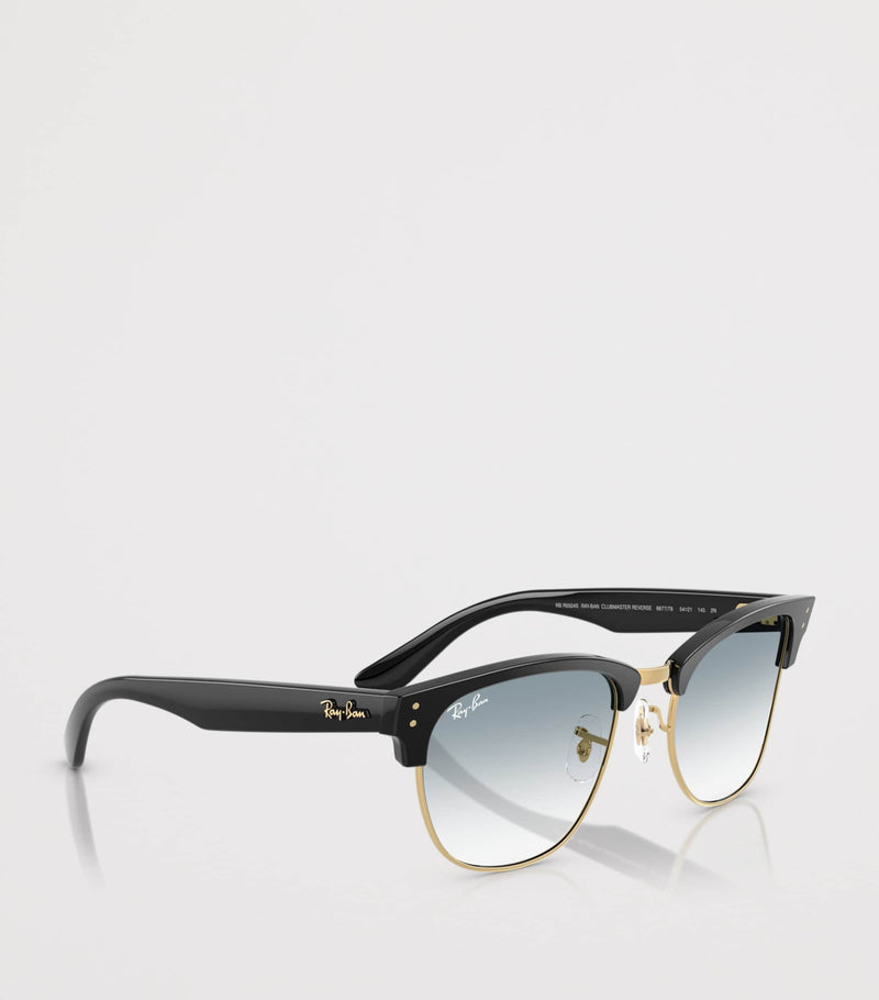 Ray-Ban Clubmaster Reverse Square sunglasses gold-tone acetate, imported from the UK