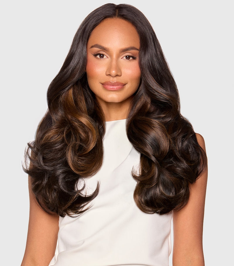 Beauty Works Huda clip-in hair extensions 18-inch - British product