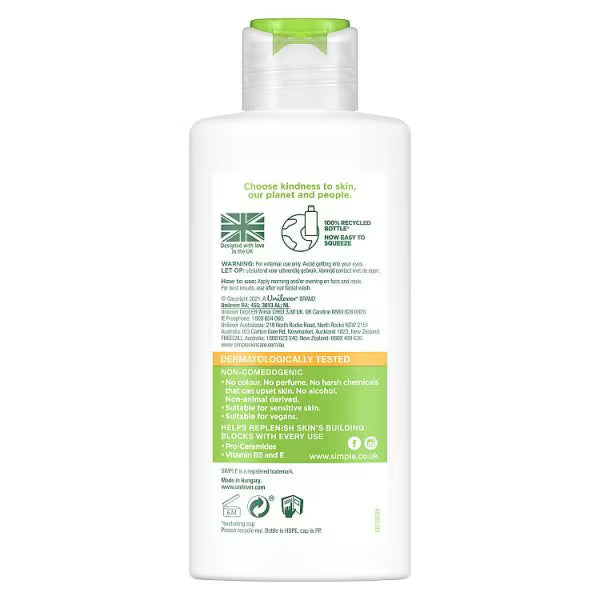 Simple Kind to Skin Protecting Moisturiser SPF15 125ml (British brand)