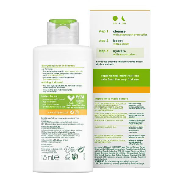 Simple Kind to Skin Protecting Moisturiser SPF15 125ml (British brand)